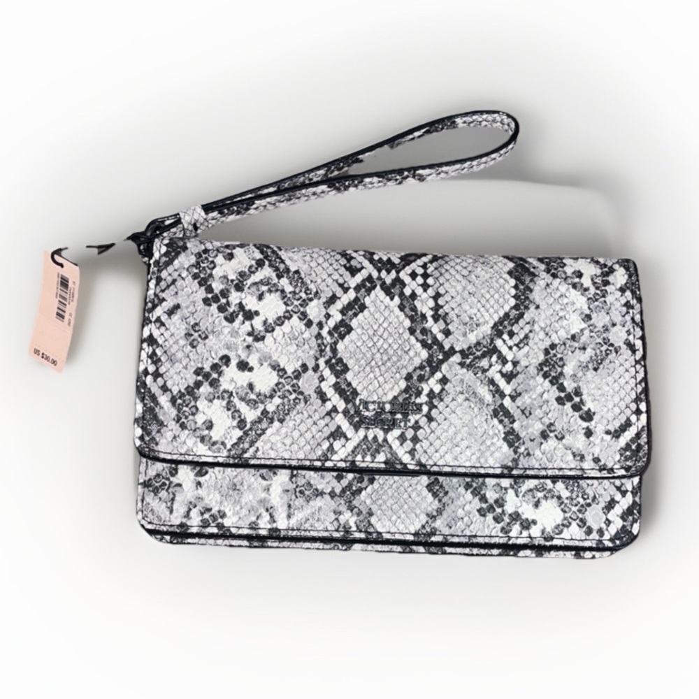 Victoria's Secret Gray Snake Pattern Wristlet